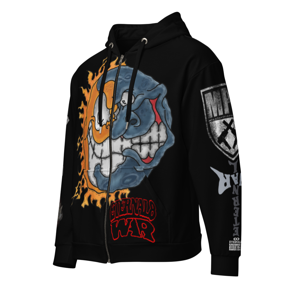 ETERNAL8 — BLACK ZIP HOODIE SZN:1 WAR