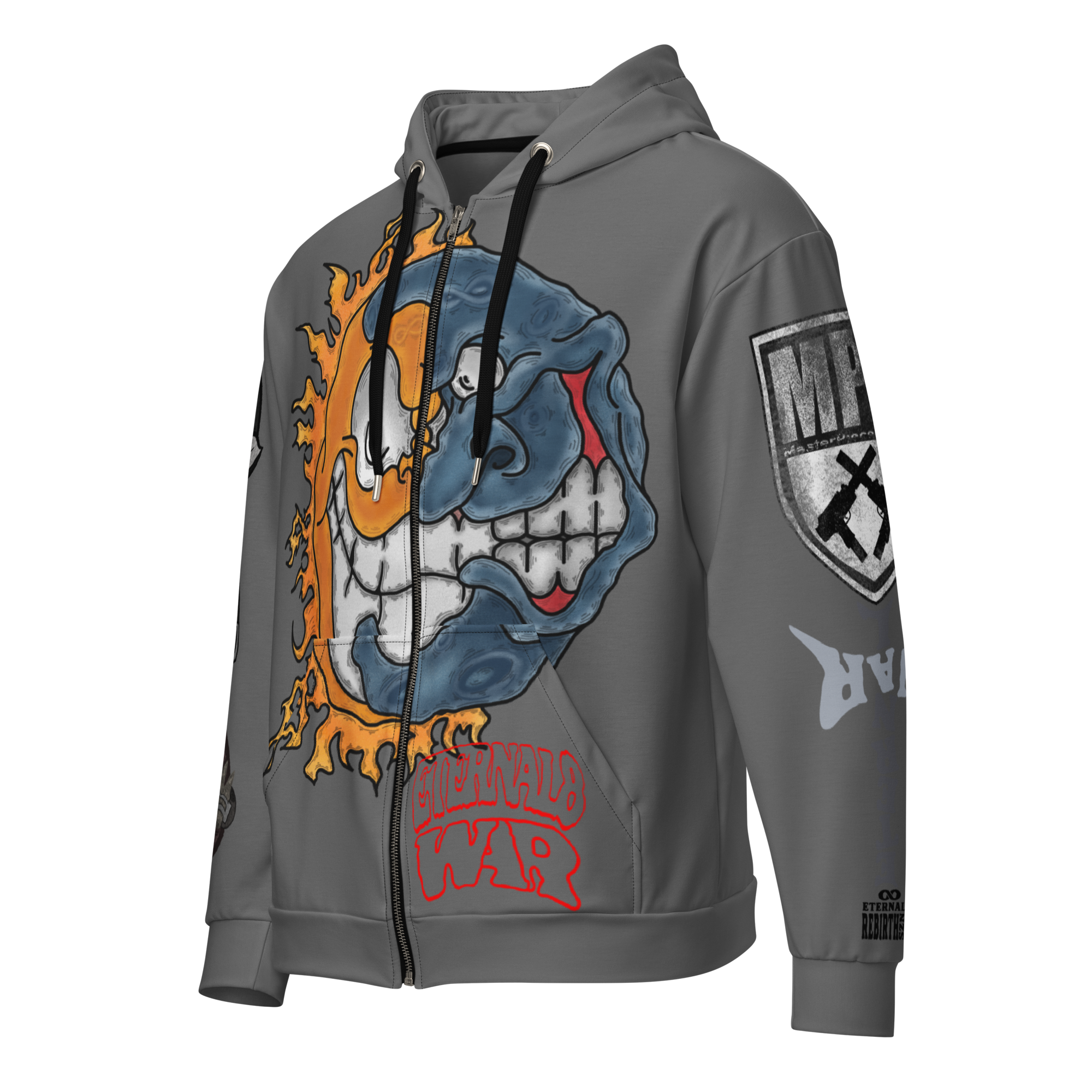 ETERNAL8 — DARK ASH ZIP HOODIE SZN:1 WAR