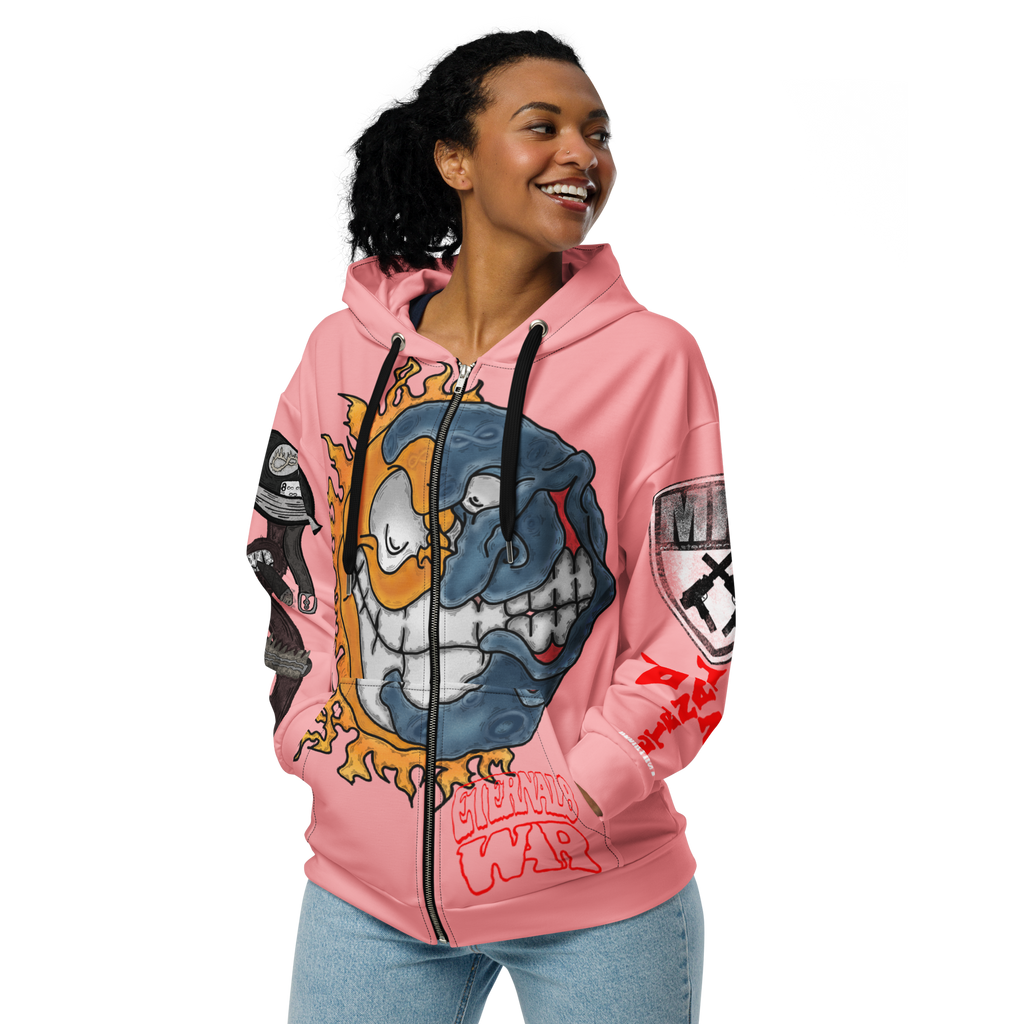 ETERNAL8 — SALMON ZIP HOODIE SZN:1 WAR