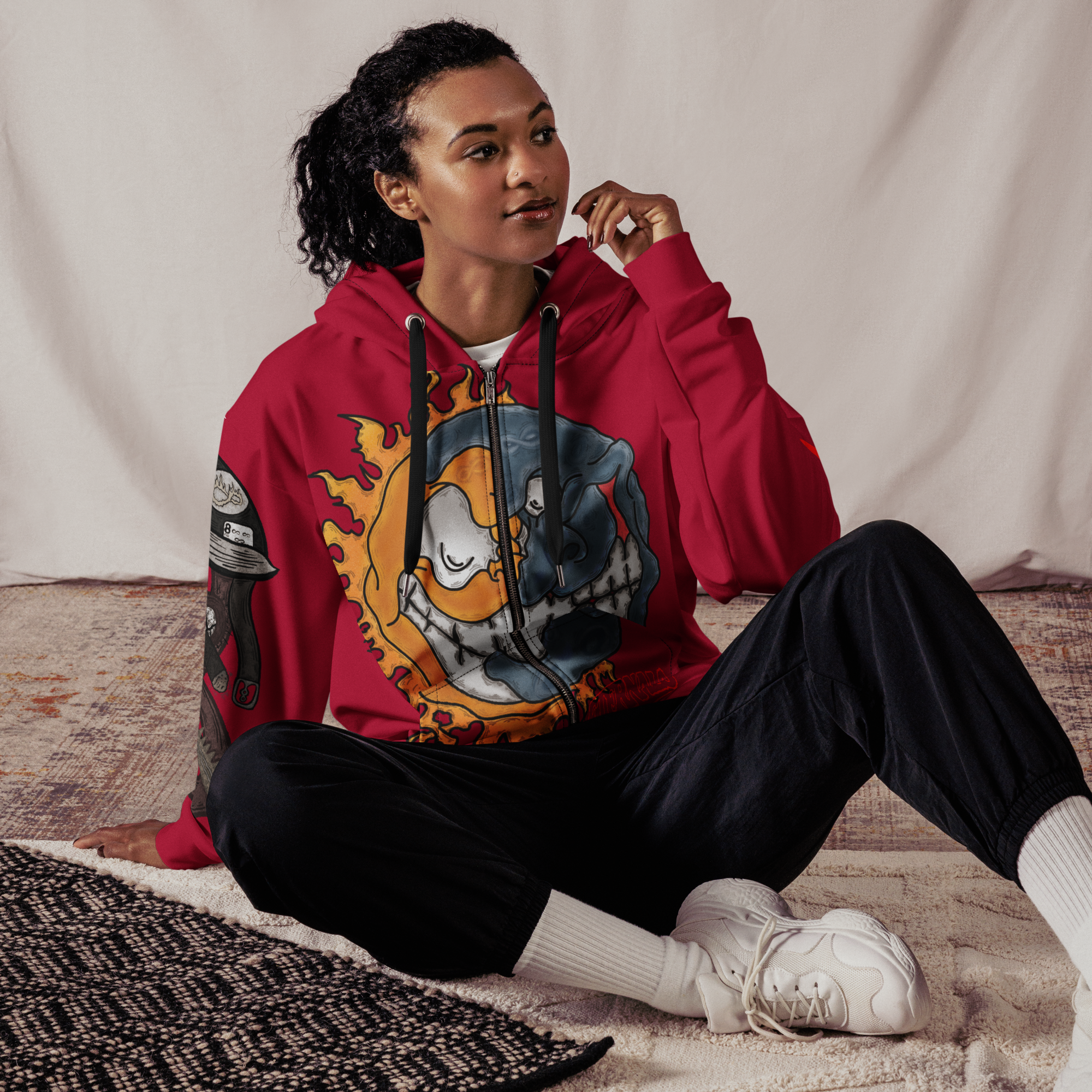 ETERNAL8 — CRIMSON ZIP HOODIE SZN:1 WAR
