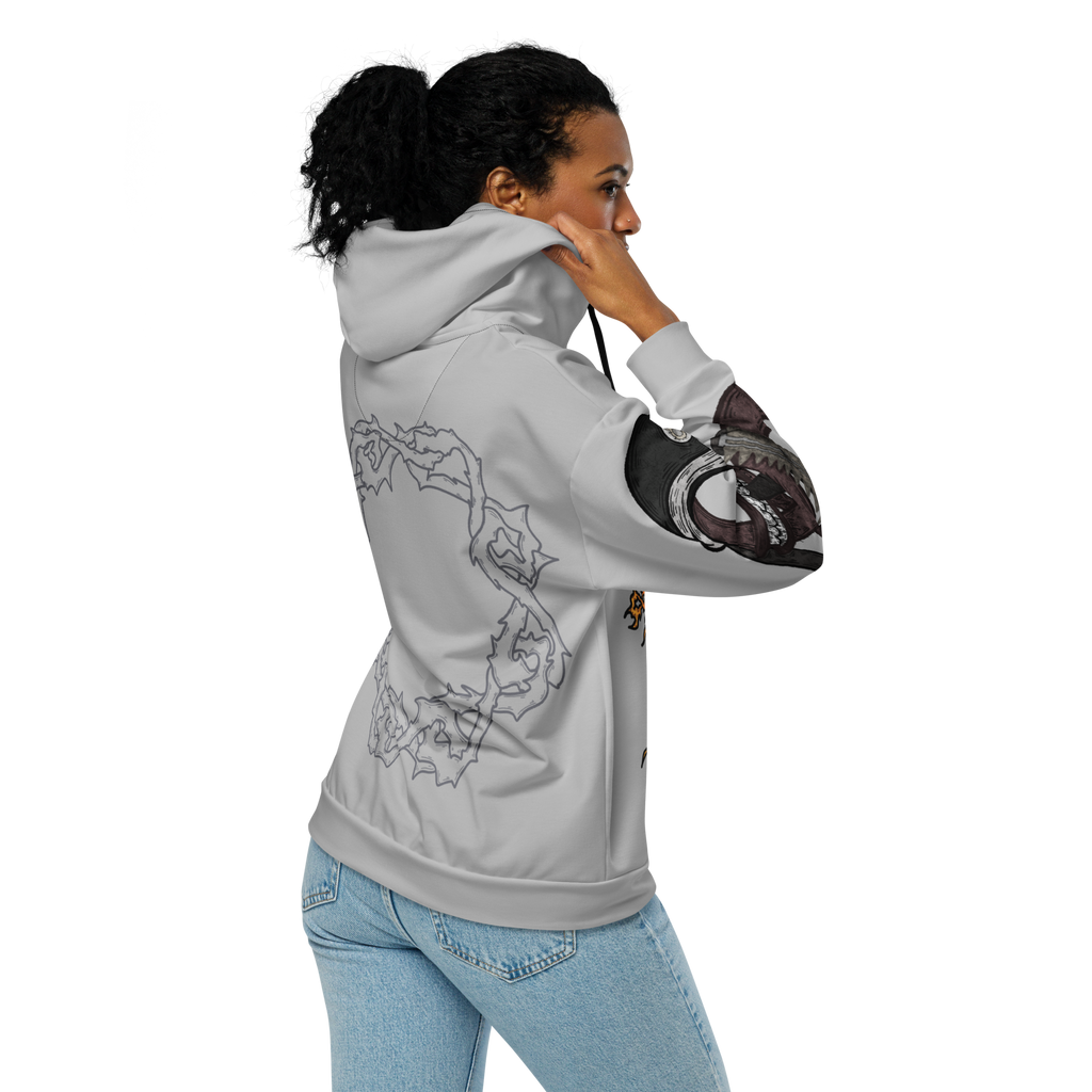 ETERNAL8 — SILVER ZIP HOODIE SZN:1 WAR