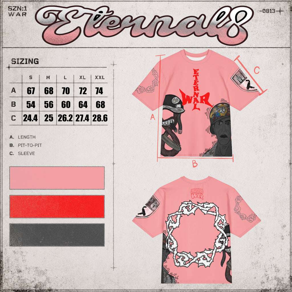 ETERNAL8 — SALMON OVERSIZED TEE SZN:1 WAR