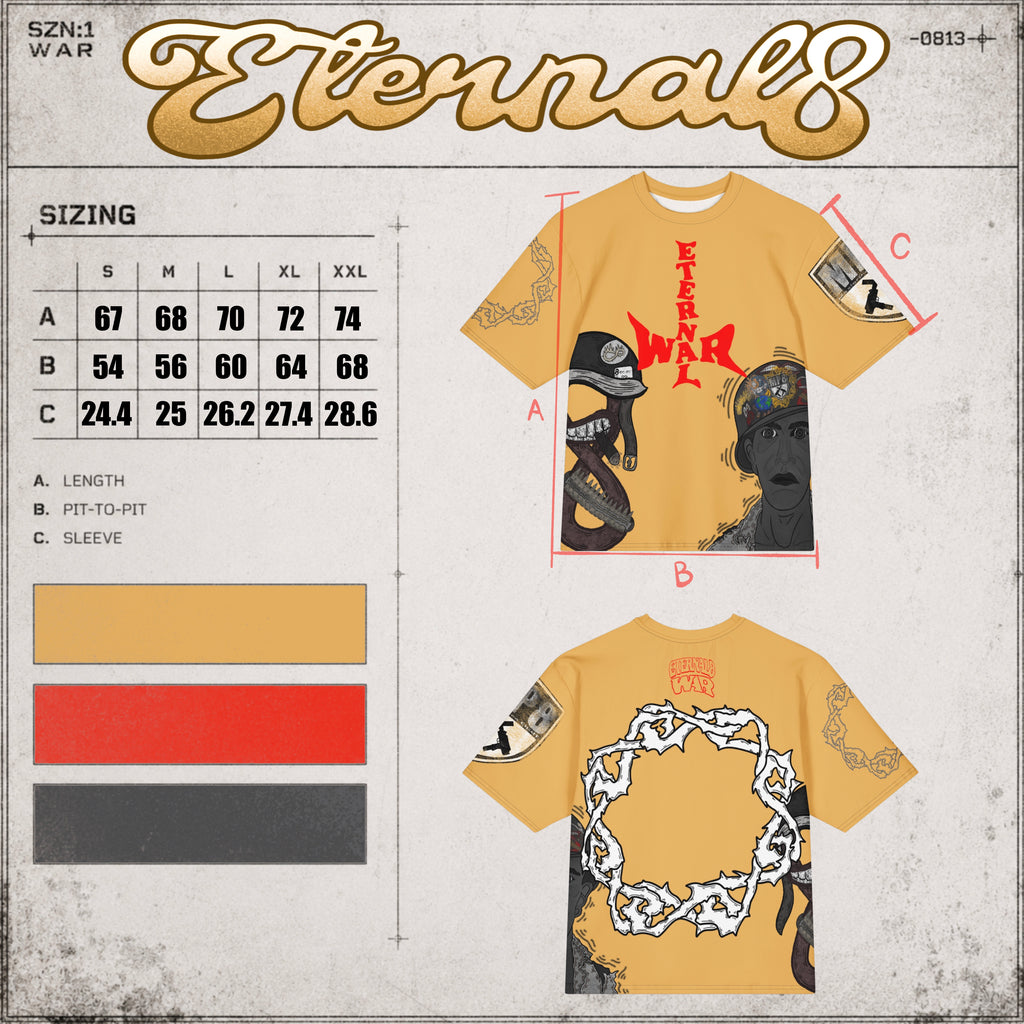 ETERNAL8 — GOLDEN OVERSIZED TEE SZN:1 WAR