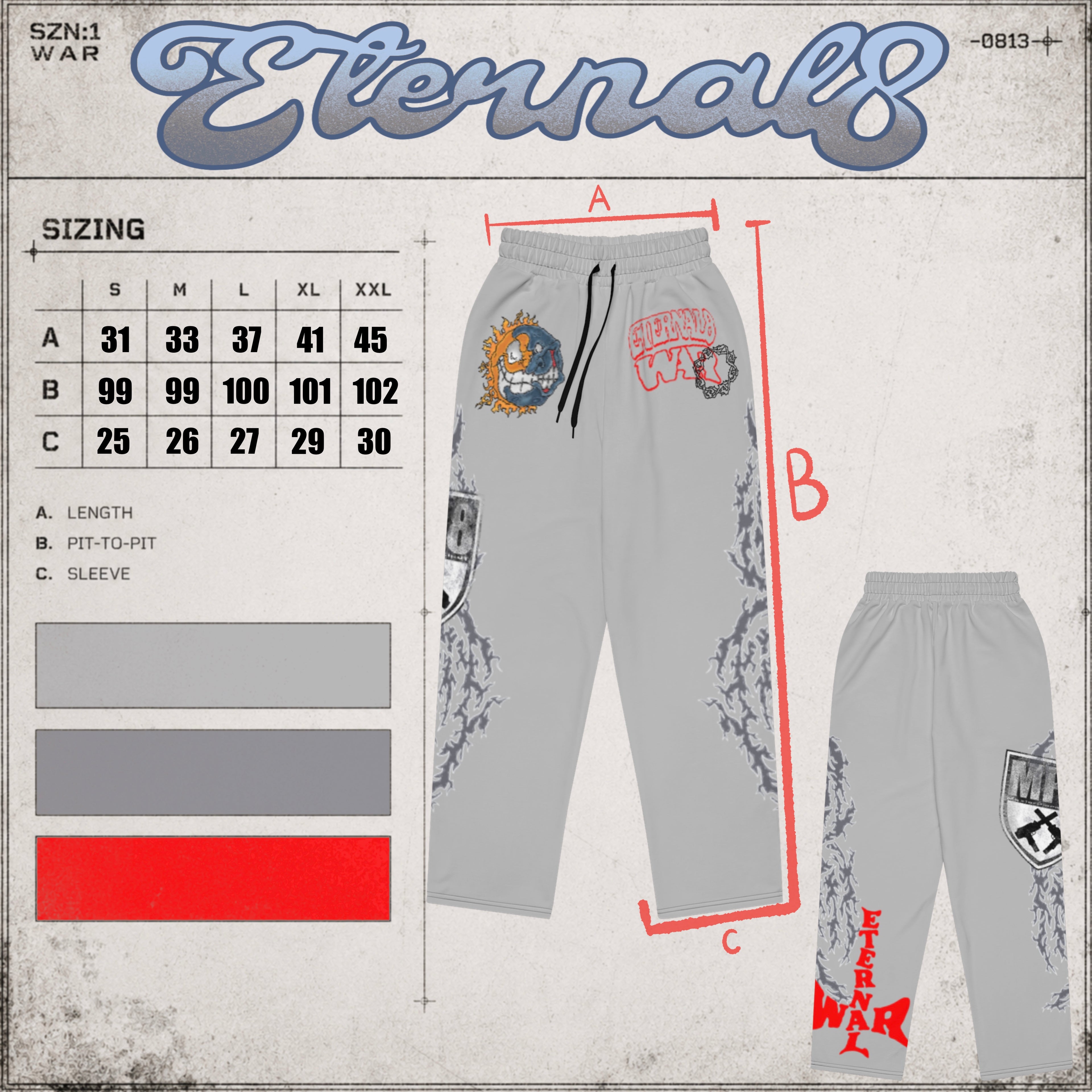 ETERNAL8 — SILVER STACK JOGGERS SZN:1 WAR