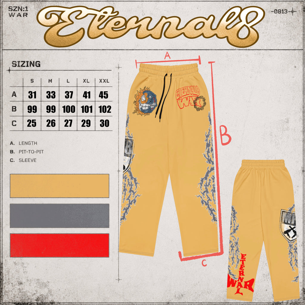 ETERNAL8 — GOLDEN STACK JOGGERS SZN:1 WAR