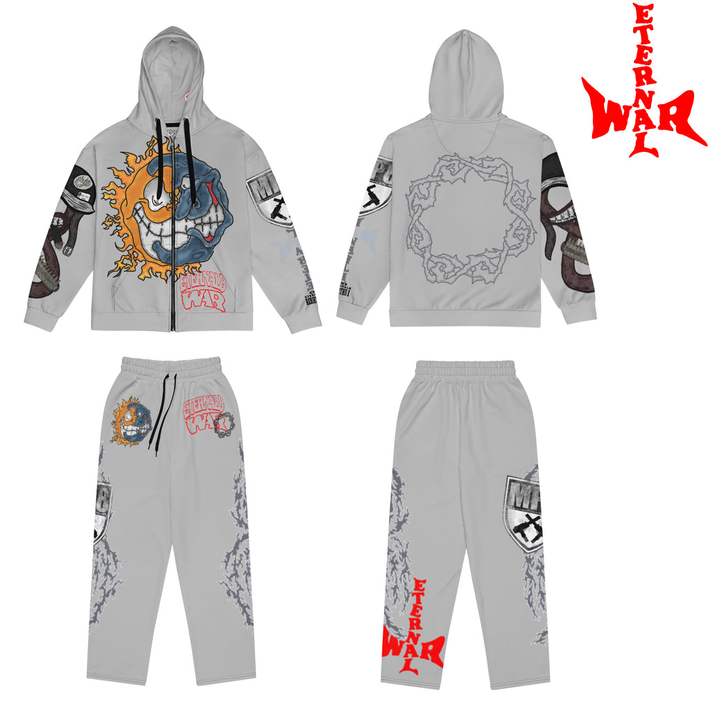 ETERNAL8 — SILVER ZIP HOODIE SZN:1 WAR
