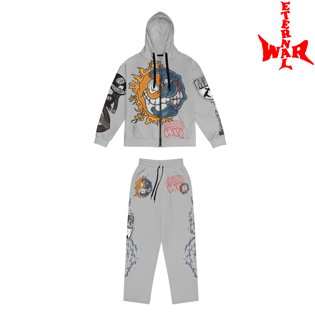ETERNAL8 — SILVER ZIP HOODIE SZN:1 WAR
