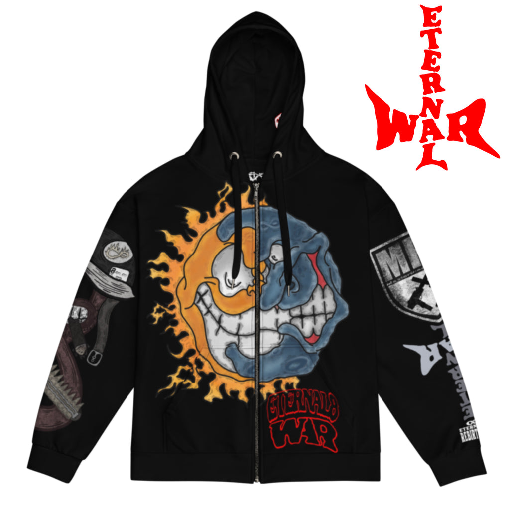 ETERNAL8 — BLACK ZIP HOODIE SZN:1 WAR