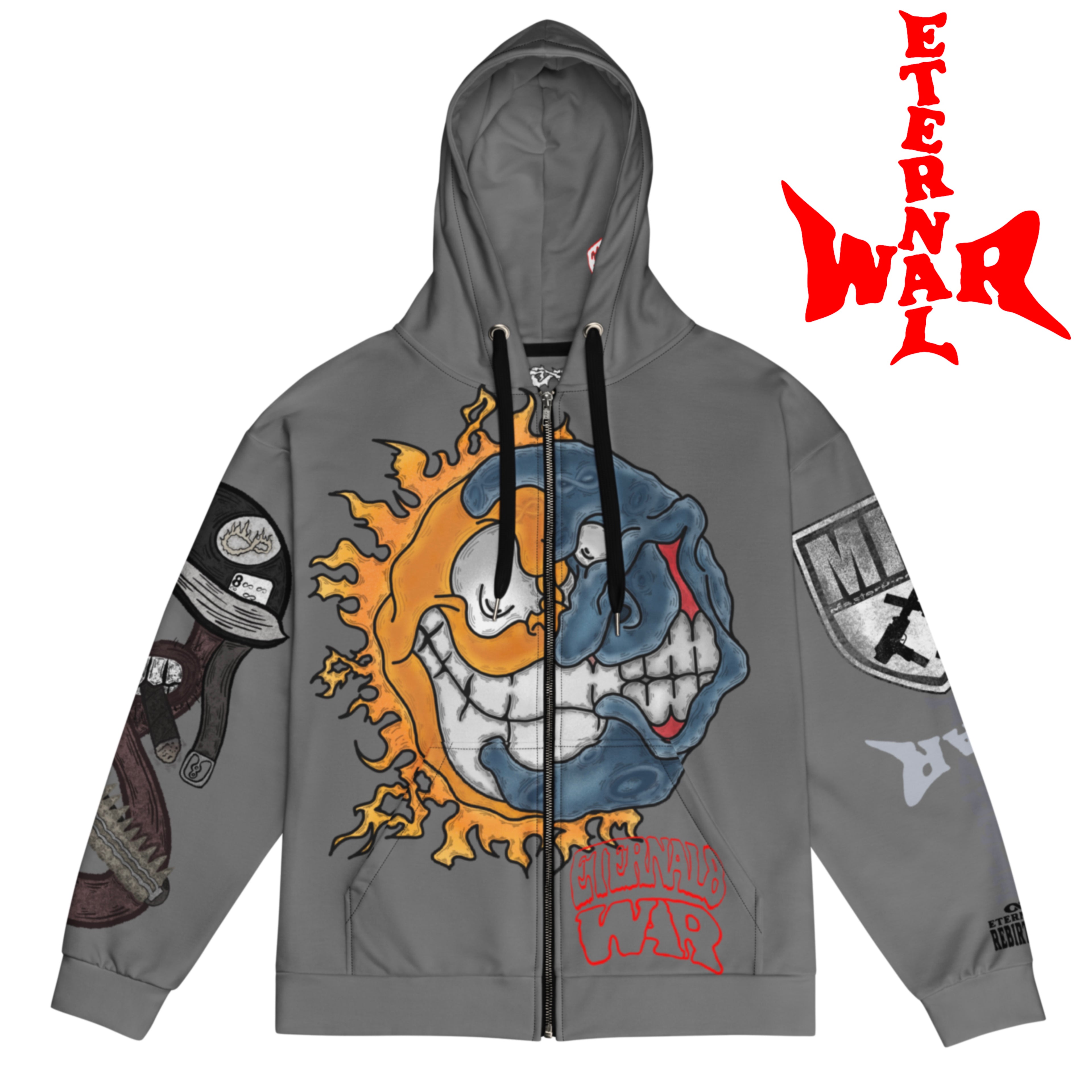 ETERNAL8 — DARK ASH ZIP HOODIE SZN:1 WAR