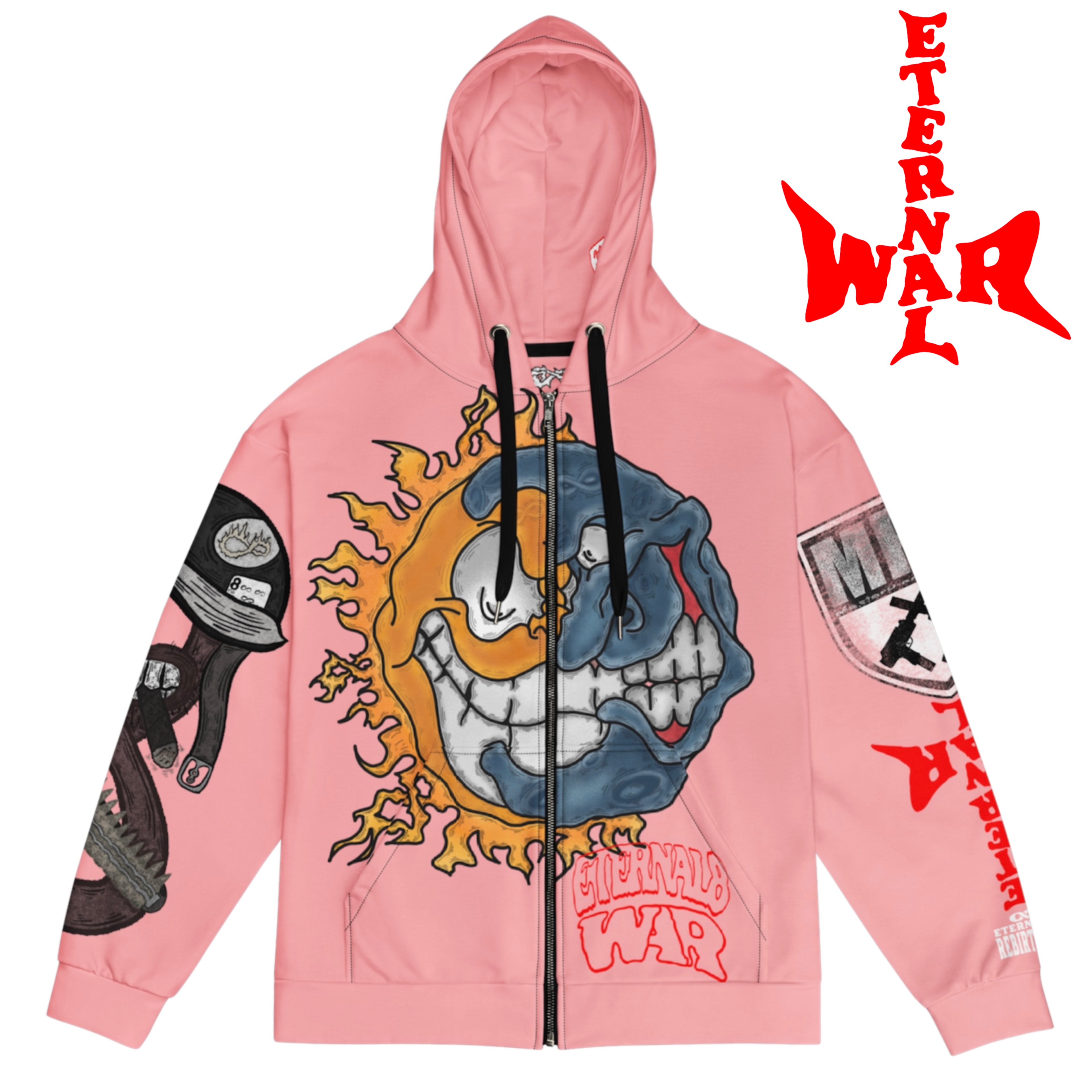 ETERNAL8 — SALMON ZIP HOODIE SZN:1 WAR