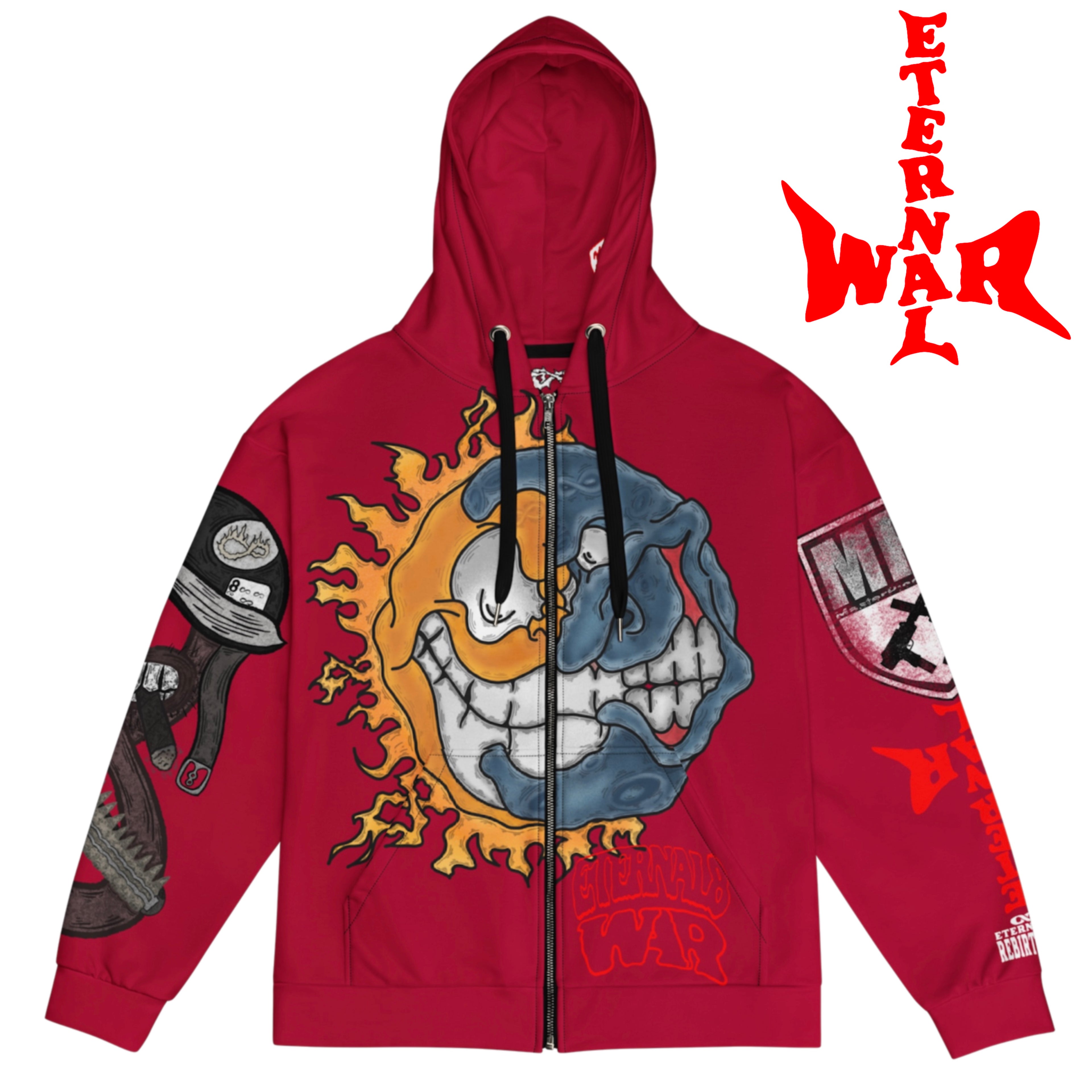ETERNAL8 — CRIMSON ZIP HOODIE SZN:1 WAR