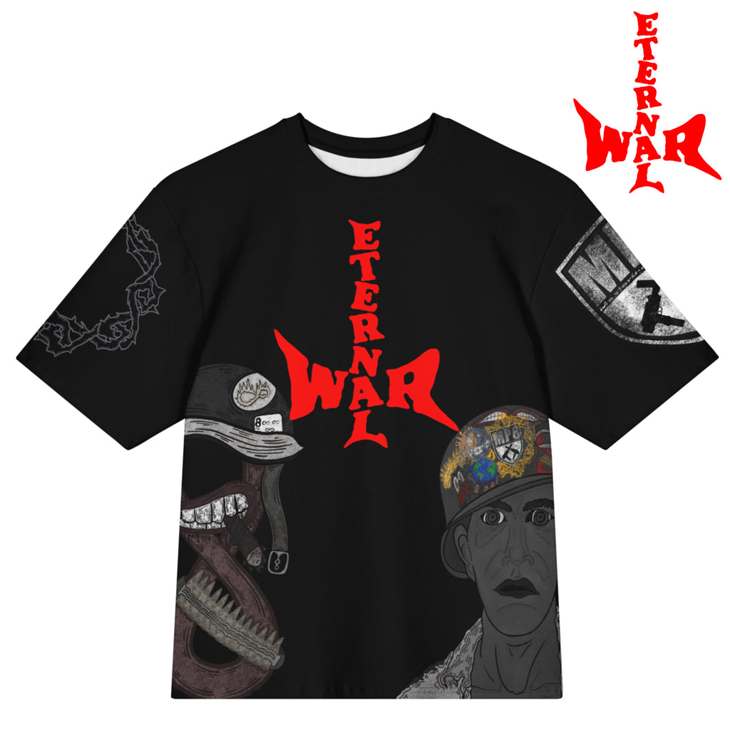 ETERNAL8 — BLACK OVERSIZED TEE SZN:1 WAR