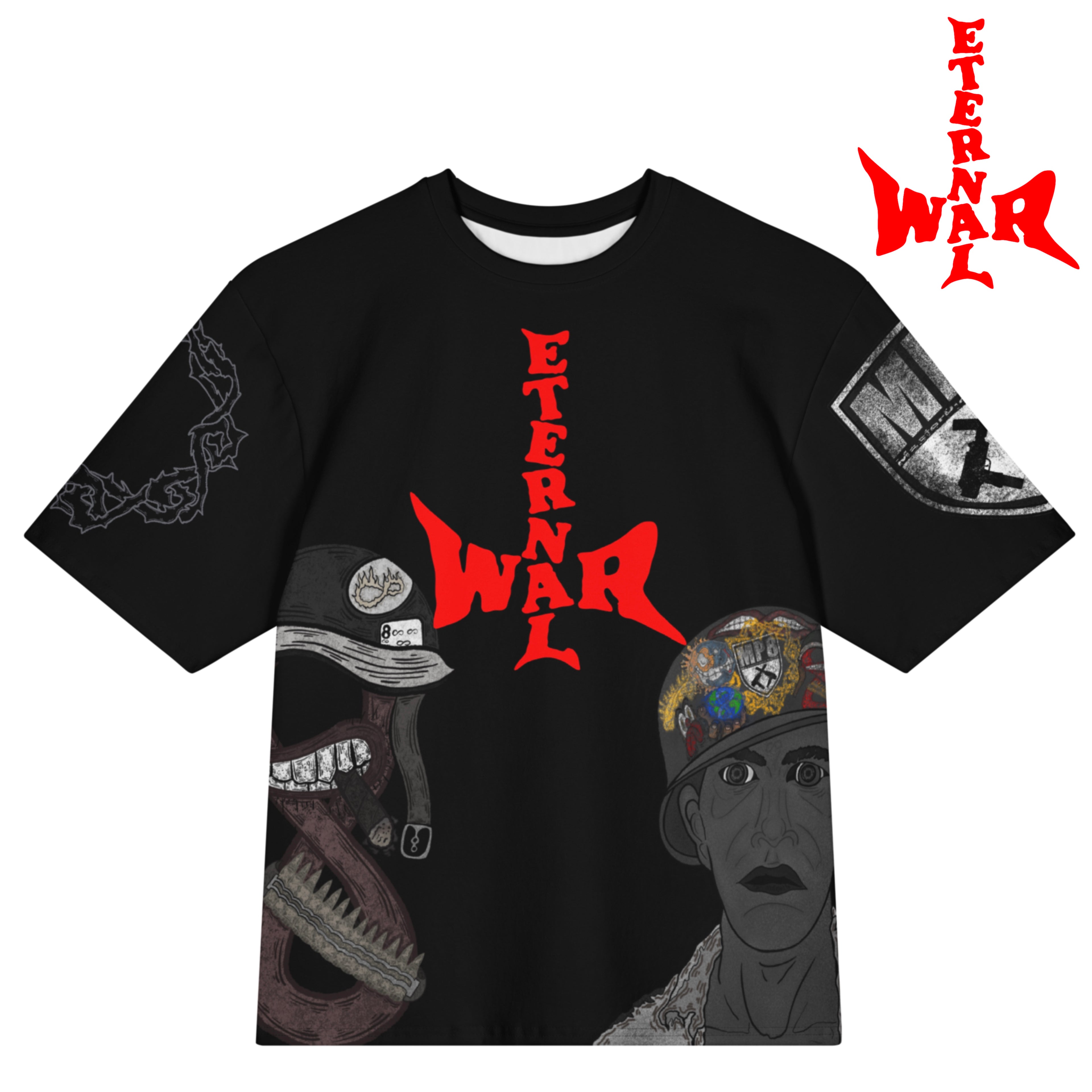 ETERNAL8 — BLACK OVERSIZED TEE SZN:1 WAR