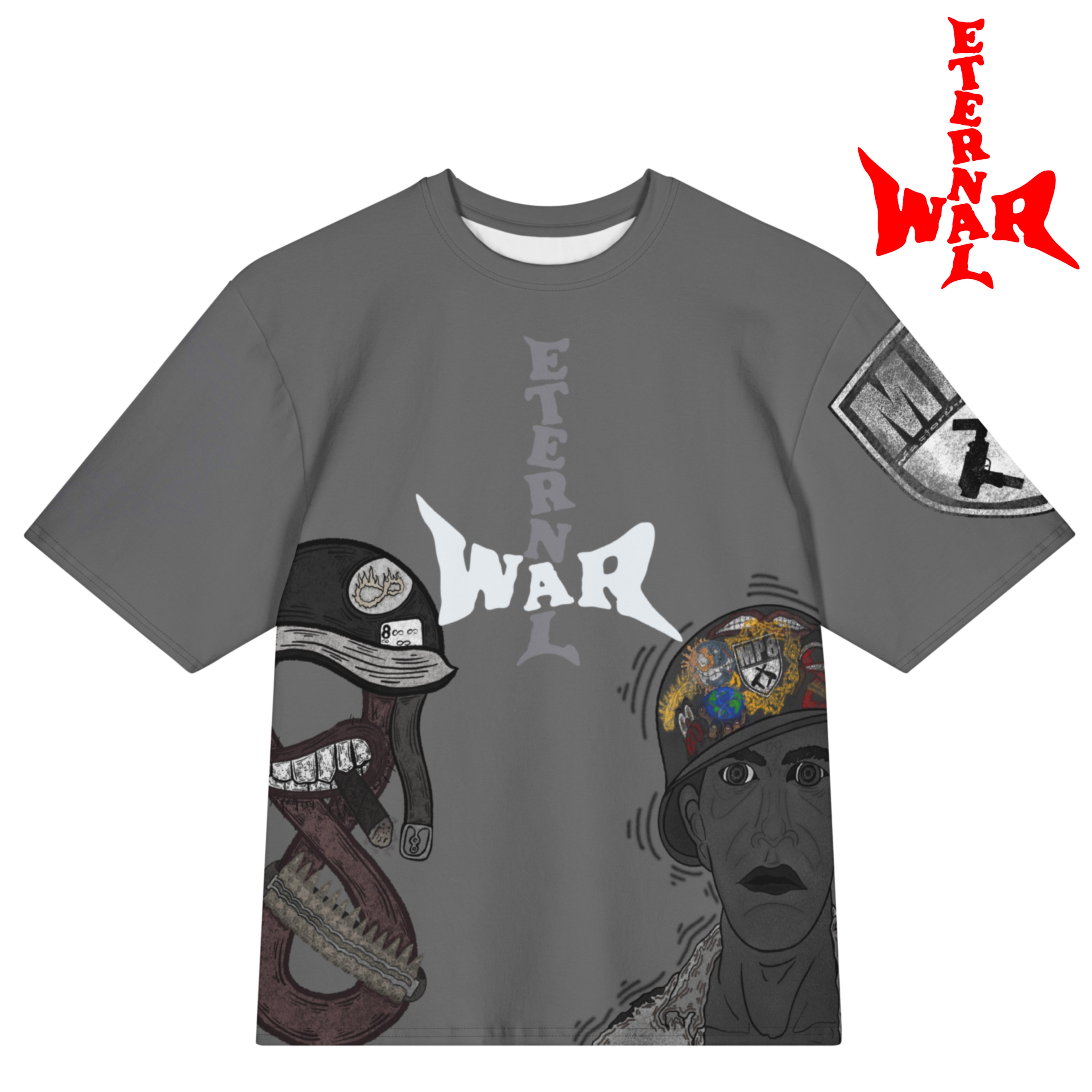 ETERNAL8 — DARK ASH OVERSIZED TEE SZN:1 WAR