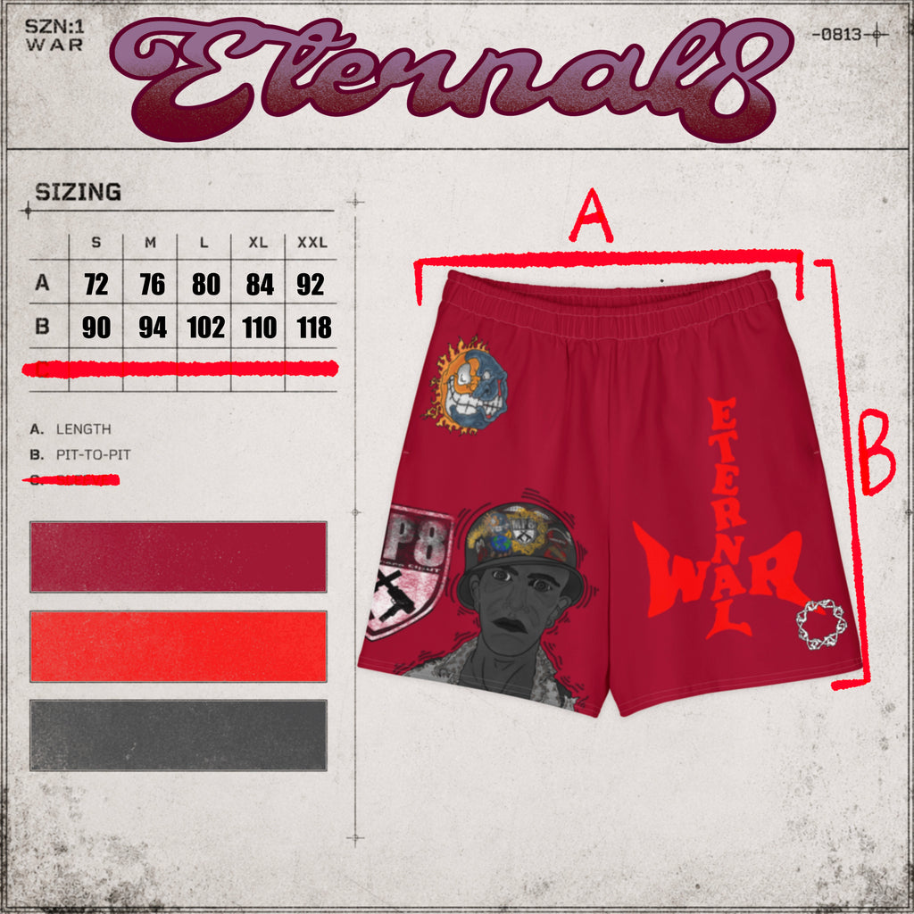 ETERNAL8 WAR SZN:1 Shorts – Crimson Ascension Edition